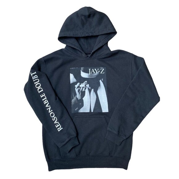 Reasonale Doubt Other - JAY Z Reasonable Doubt Hoodie Size Small Logo Graphic Black White HTF